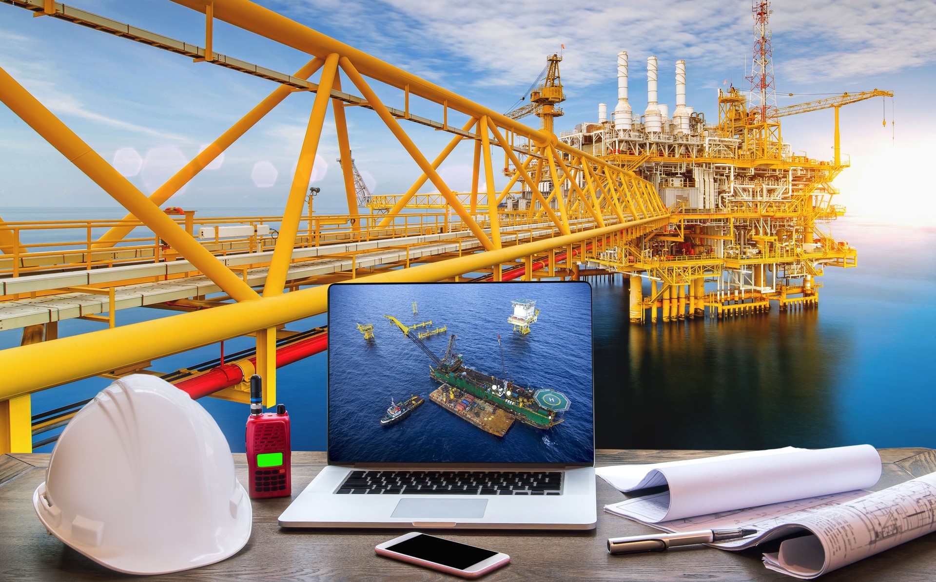 Concepto de drilling Rig Industry