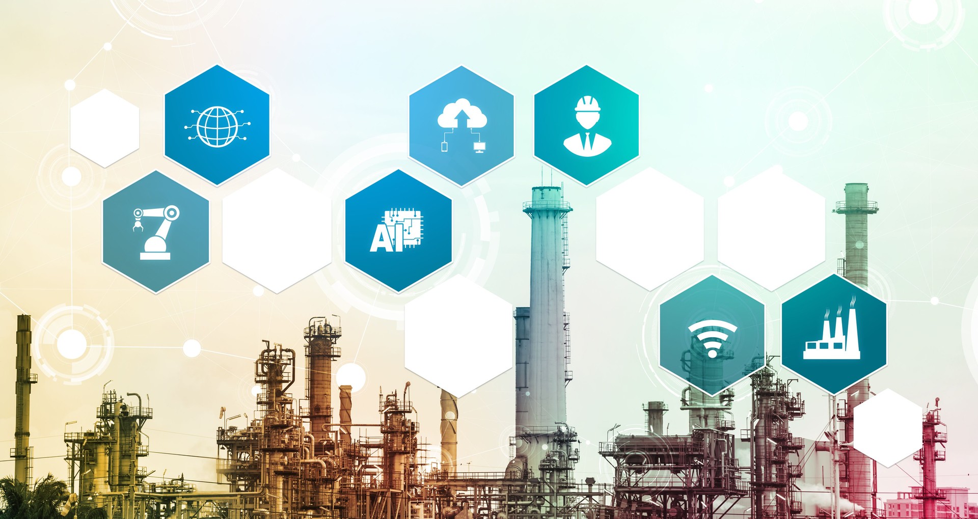 Concepto de tecnología Industry 4.0 - Fábrica inteligente para cuarta revolución industrial